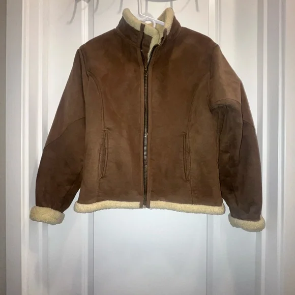 Vintage ALF Sherpa lined Brown Shearling Jacket - Picture 1 of 4